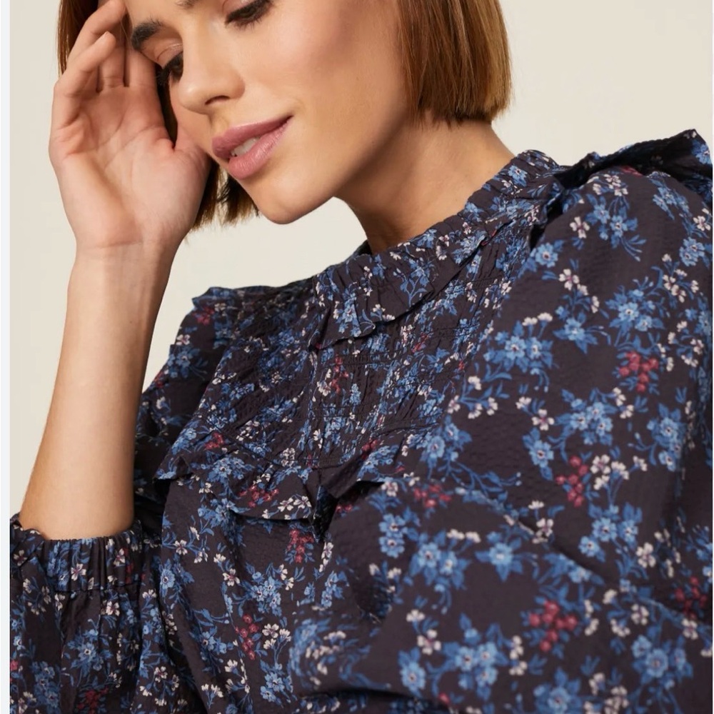 Sea NY Tilly Smocked Floral Top